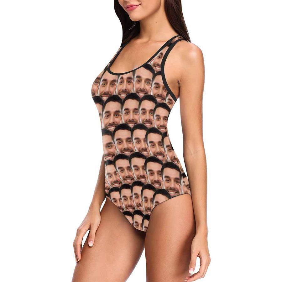 Custom Face Photo Women's One Piece Sexy Swimsuit - MyFaceSocksAu