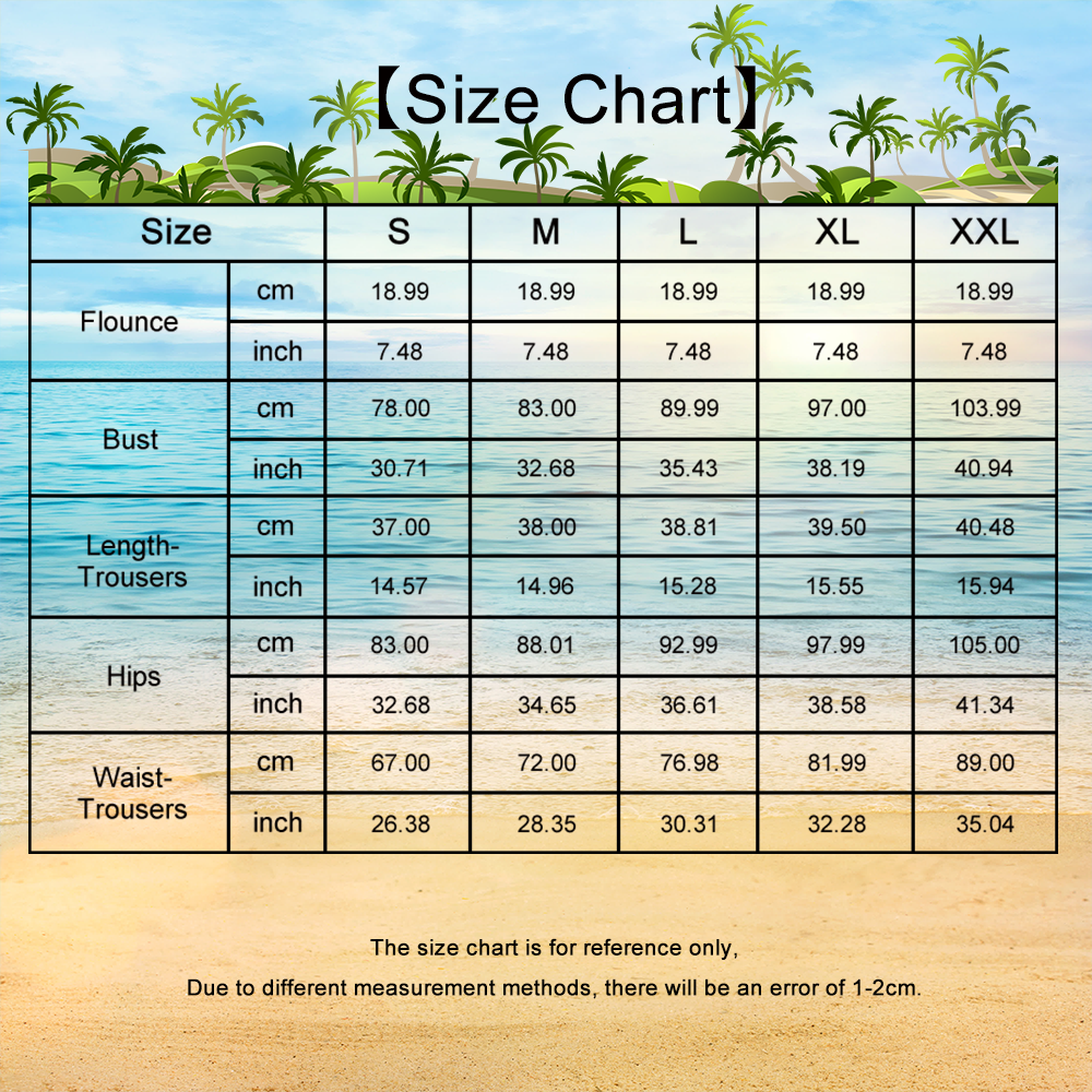 Custom Face Bikini Women's Ruffle Summer Bikini High Waisted Bathing Suits Gift For Her - Leaves - MyFaceSocksAu