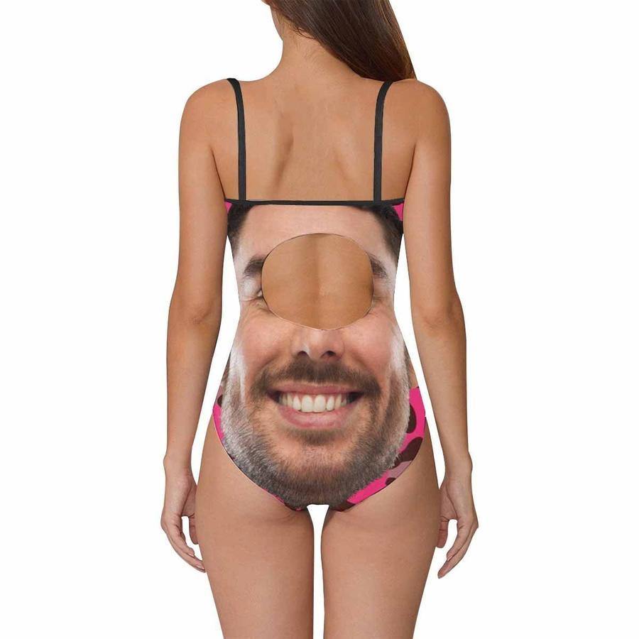 Custom Face Photo Funny Women's Slip One Piece Swimsuit - MyFaceSocksAu