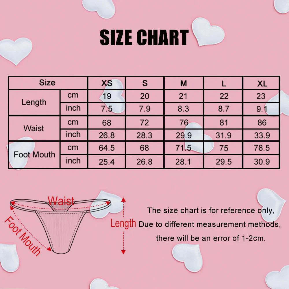 Custom Face Women's Tanga Thong Personalised Sexy Underwear Christmas Gift for Her - MyFaceSocksAu