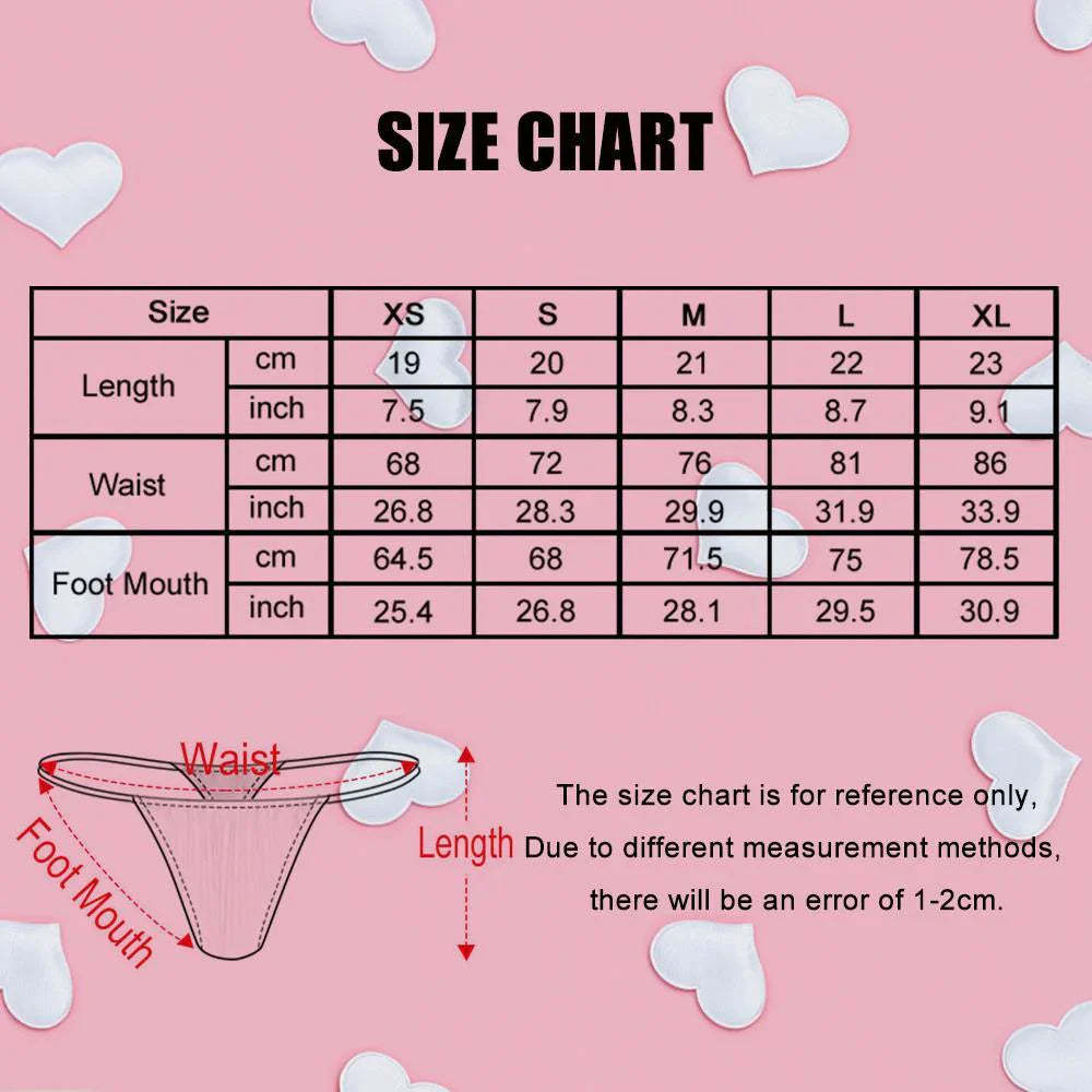 Custom Face on Women's Underwear Thongs Panty Valentine's Day Gifts - MyFaceSocksAu