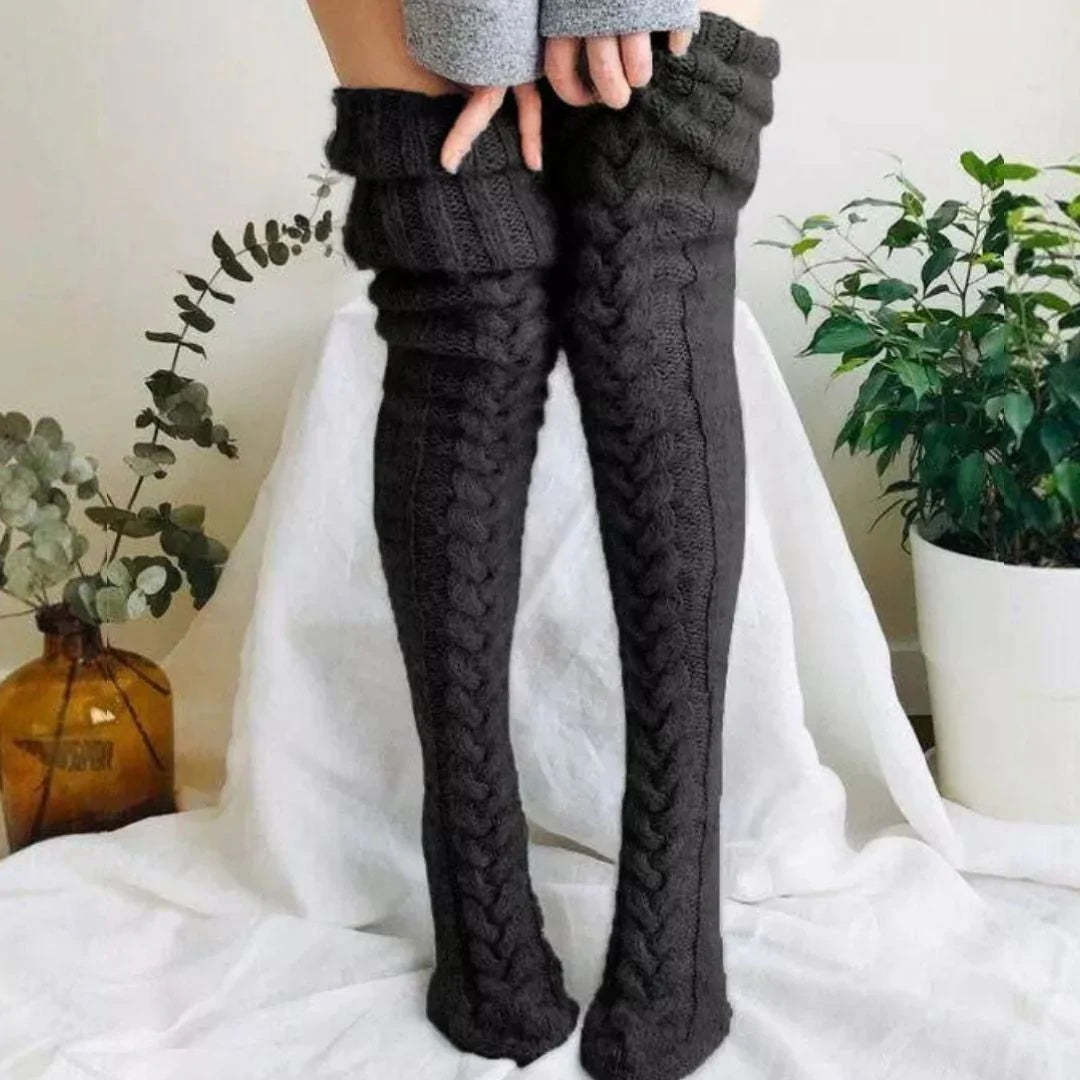 Knitted Over The Knee Socks Women Winter Leg Warmers Over Knee Thick Leg Warmers - MyFaceSocksAu