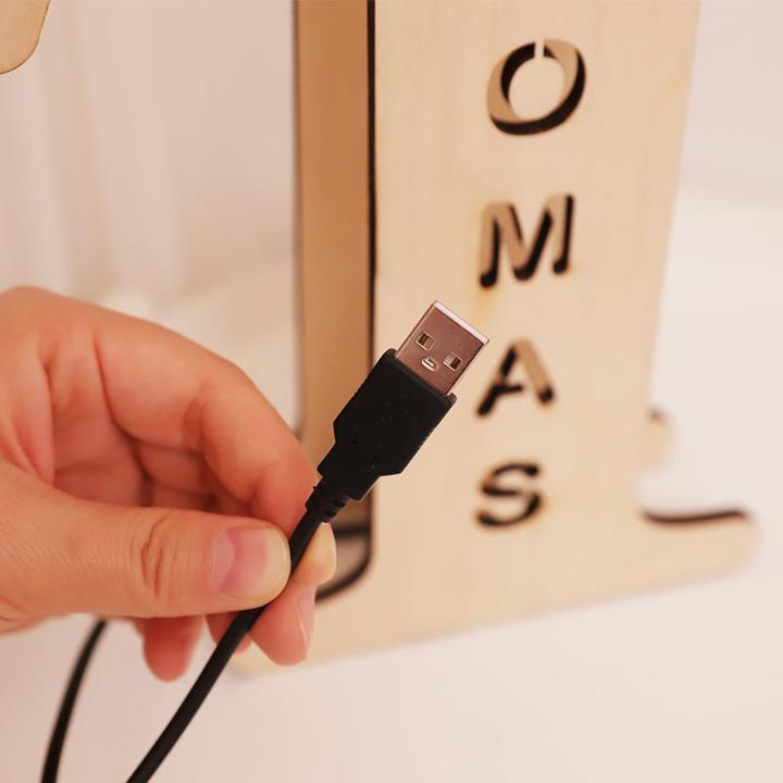 Custom Woodcut Alphabet Wall Light Night Light