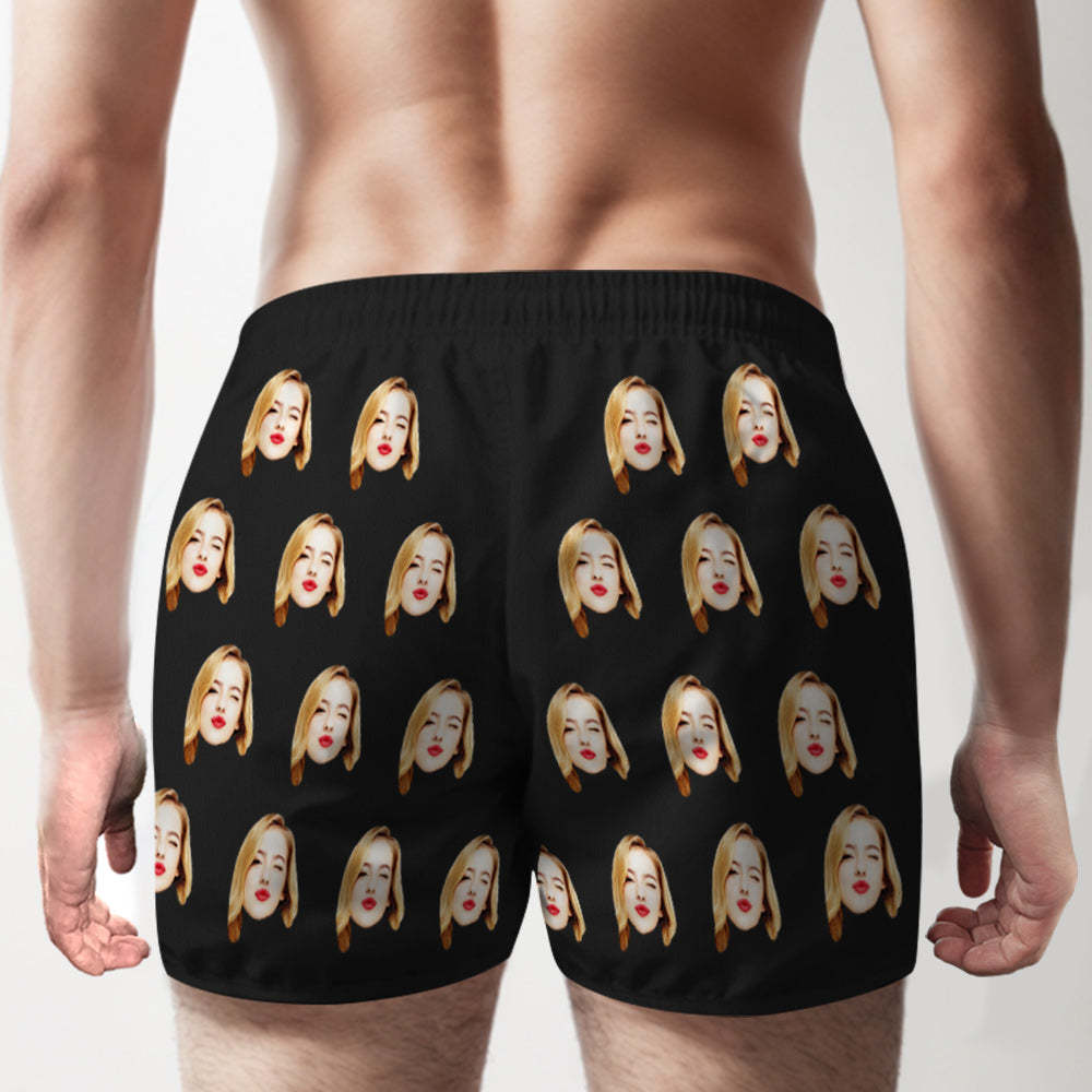 Custom Girlfriend Face Multicolor Boxer Shorts Personalized Photo Underwear Gift for Him - MyFaceSocksAu