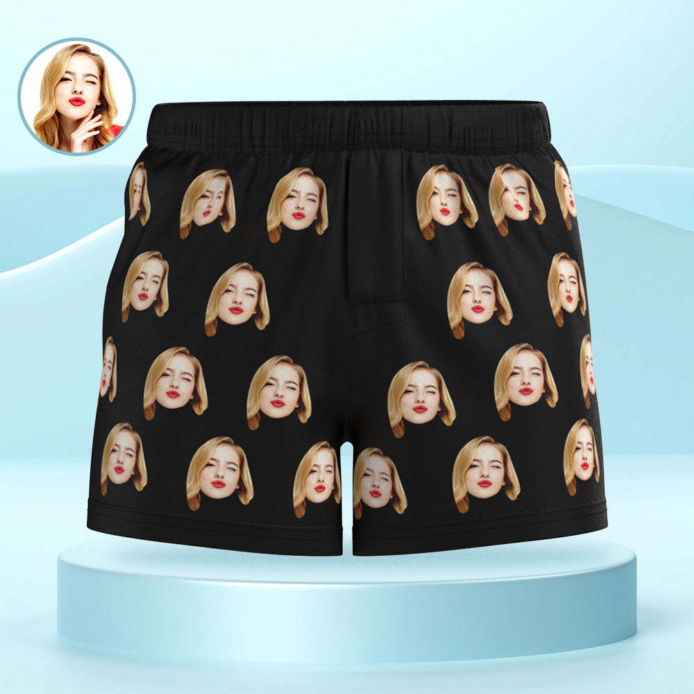 Custom Girlfriend Face Multicolor Boxer Shorts Personalized Photo Underwear Gift for Him - MyFaceSocksAu