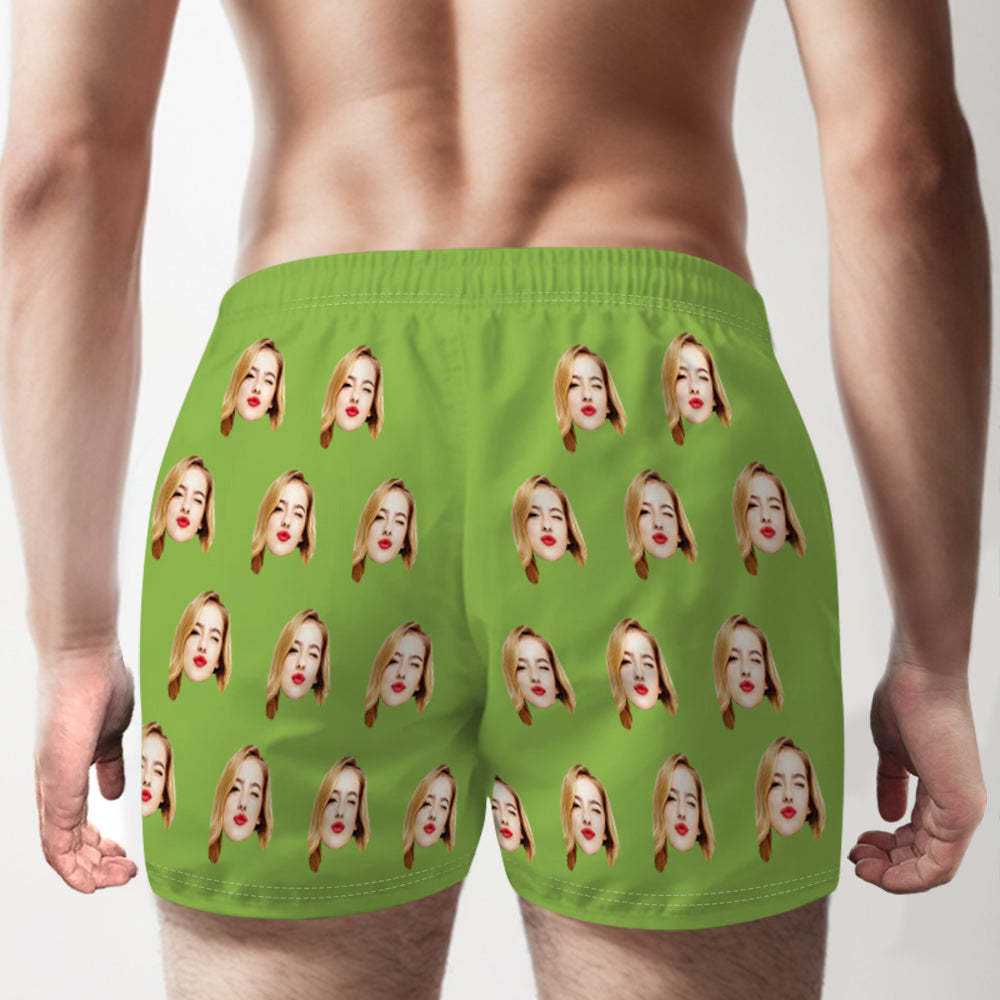 Custom Girlfriend Face Multicolor Boxer Shorts Personalized Photo Underwear Gift for Him - MyFaceSocksAu