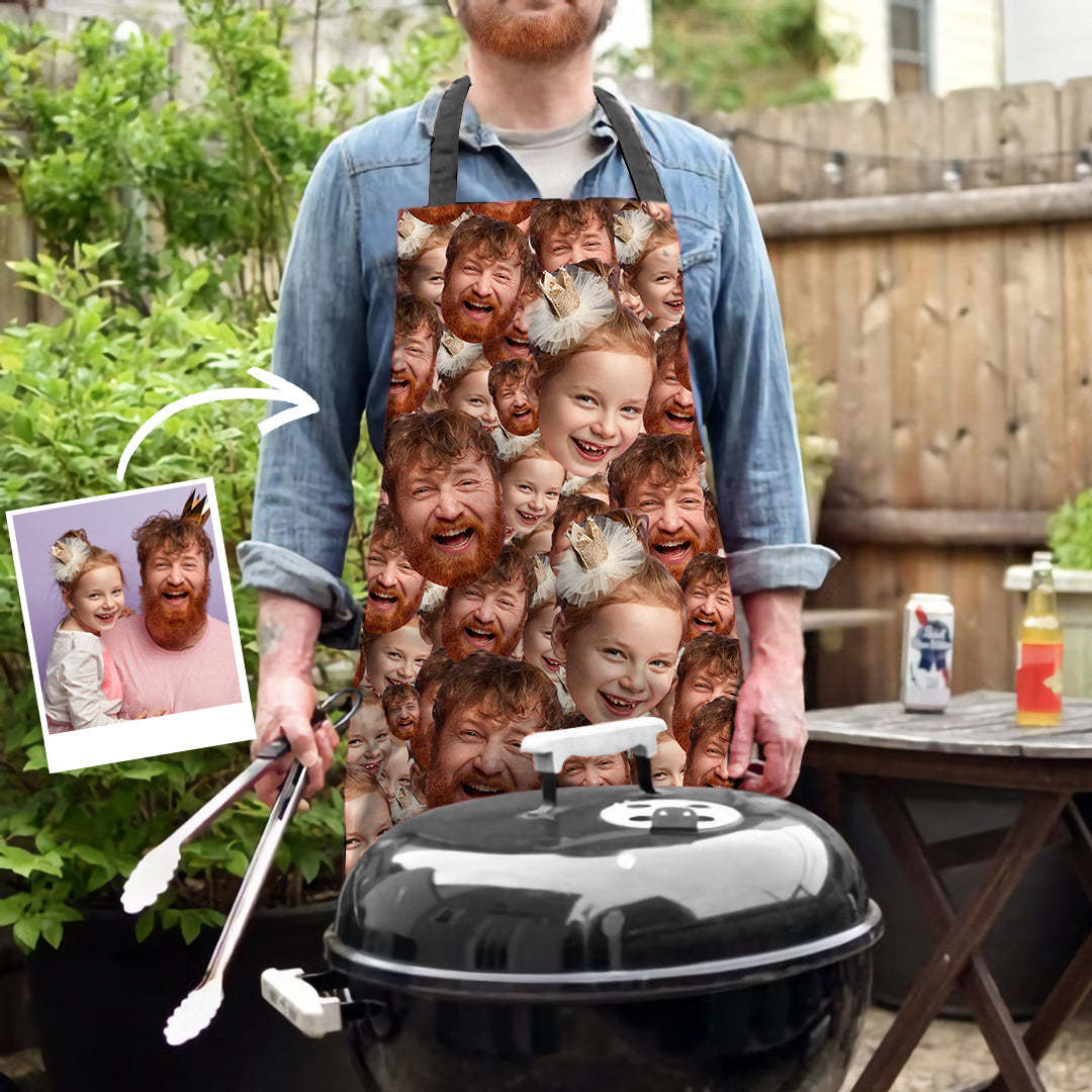 Custom Face Mash Photo Apron
