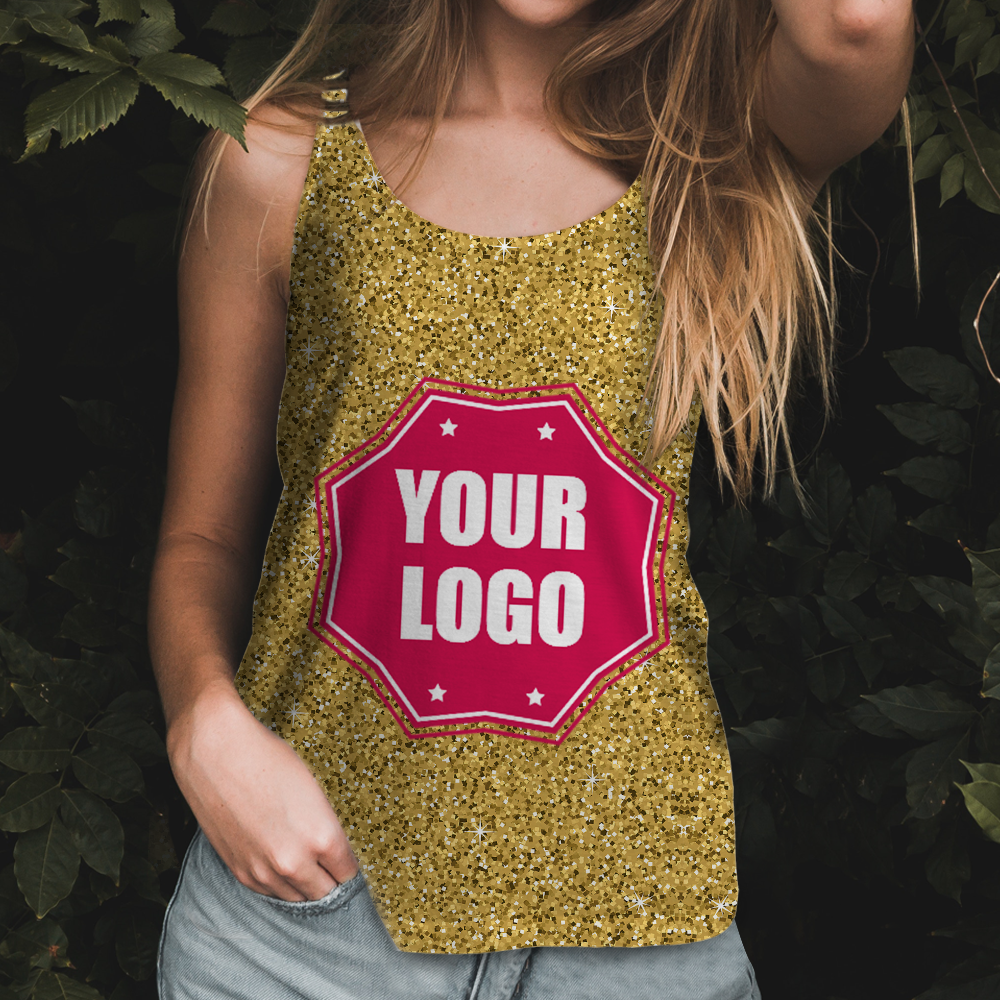 Custom Logo Tank Top Golden Light - MyFaceSocksAu