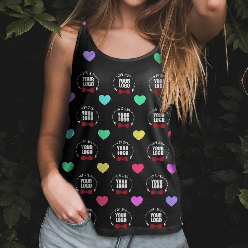 Custom Logo Tank Heart - MyFaceSocksAu