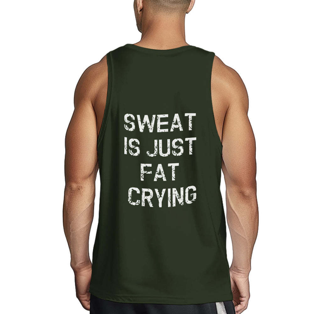 Custom Text Tank Top Mens Funny Gym Workout Tee - MyFaceSocksAu