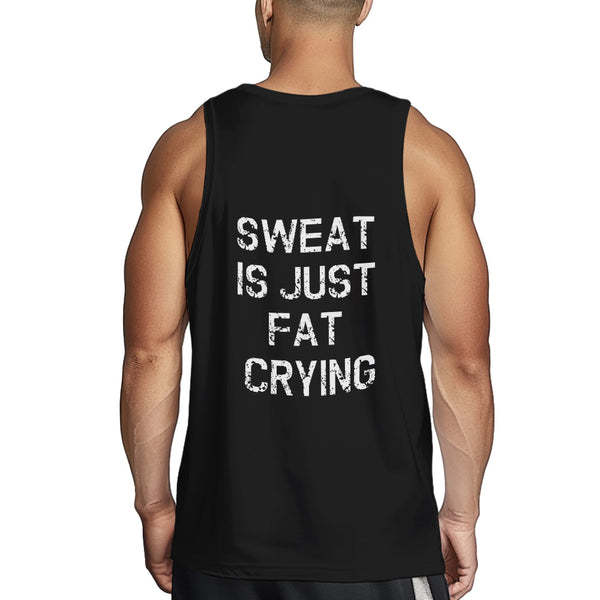 Custom Text Tank Top Mens Funny Gym Workout Tee - MyFaceSocksAu