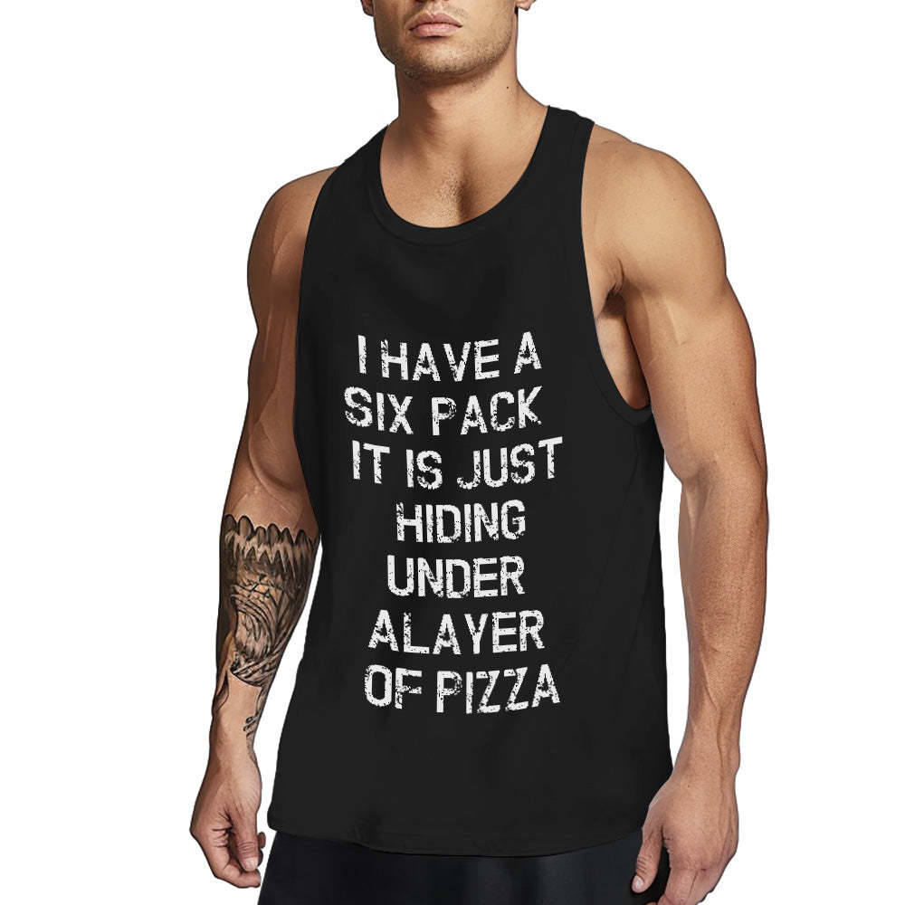 Custom Text Tank Top Mens Funny Gym Workout Tee - MyFaceSocksAu