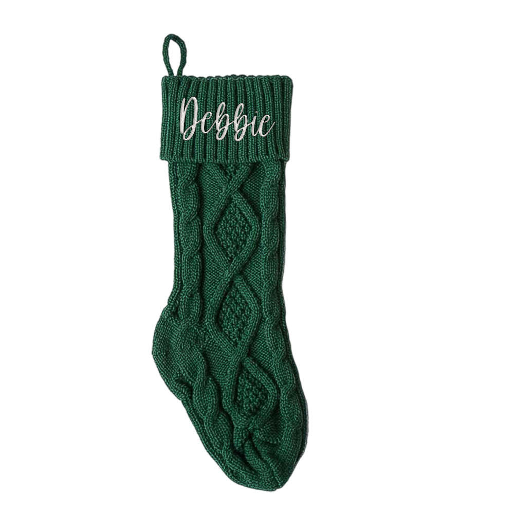 Personalized Christmas Stocking with Name Knitted Xmas Stockings Decoration - MyFaceSocksAu