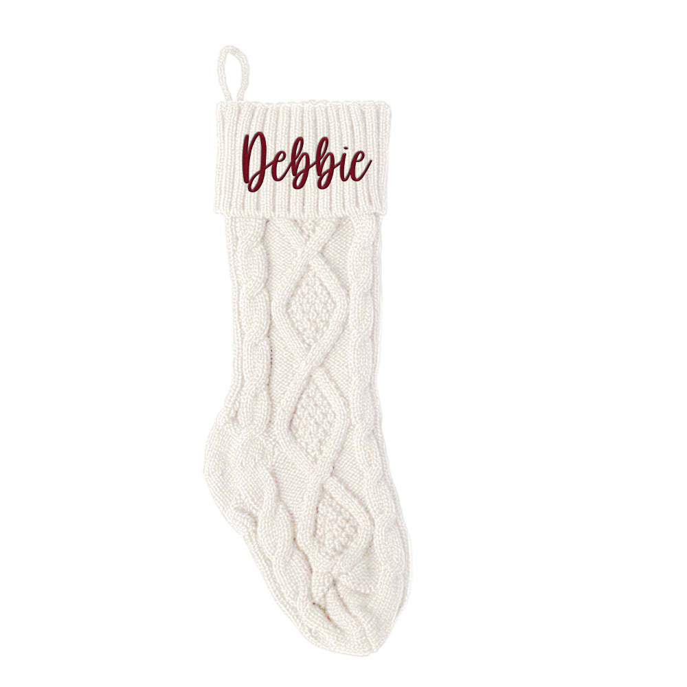 Personalized Christmas Stocking with Name Knitted Xmas Stockings Decoration - MyFaceSocksAu