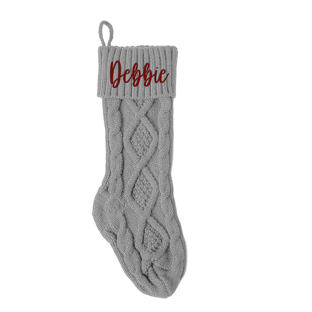 Personalized Christmas Stocking with Name Knitted Xmas Stockings Decoration - MyFaceSocksAu