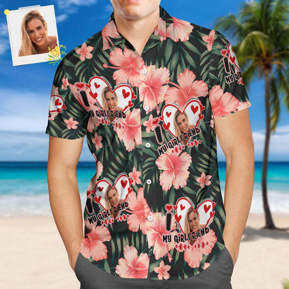 Custom Face Hawaiian Shirt All Over Print Funky Personalized Shirt For Boyfriend - MyFaceSocksAu