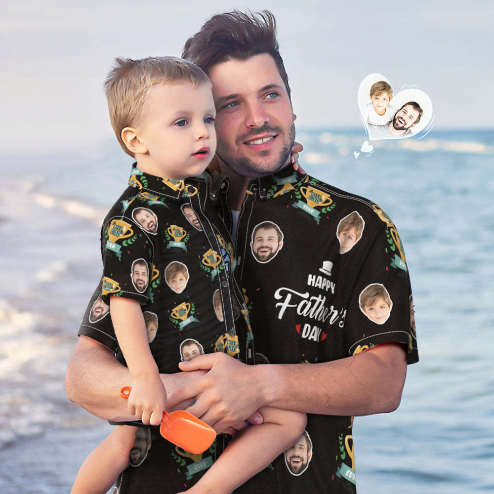 Custom Photo Hawaiian Shirt Personalised Face Hawaiian Shirt Gift Father's Day Gift