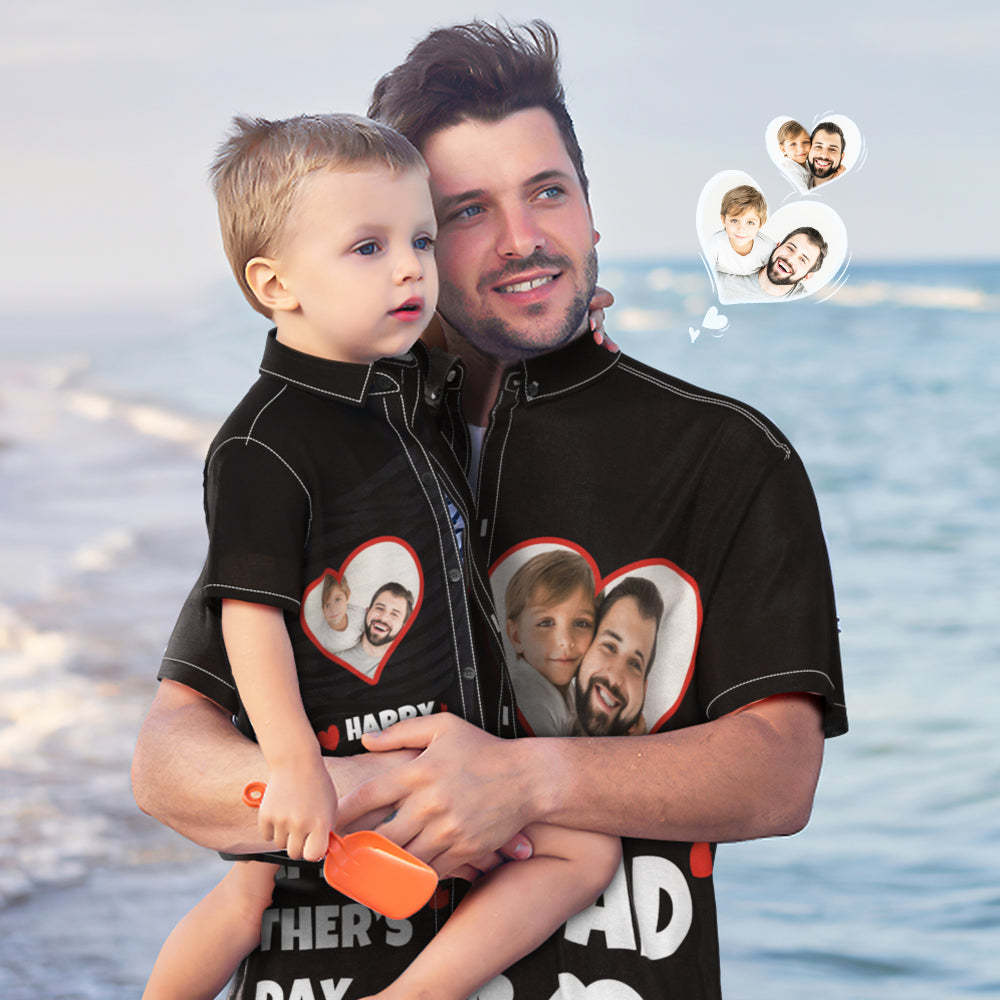 Custom Photo Hawaiian Shirt Personalised Face Hawaiian Shirt Gift Father's Day Gift