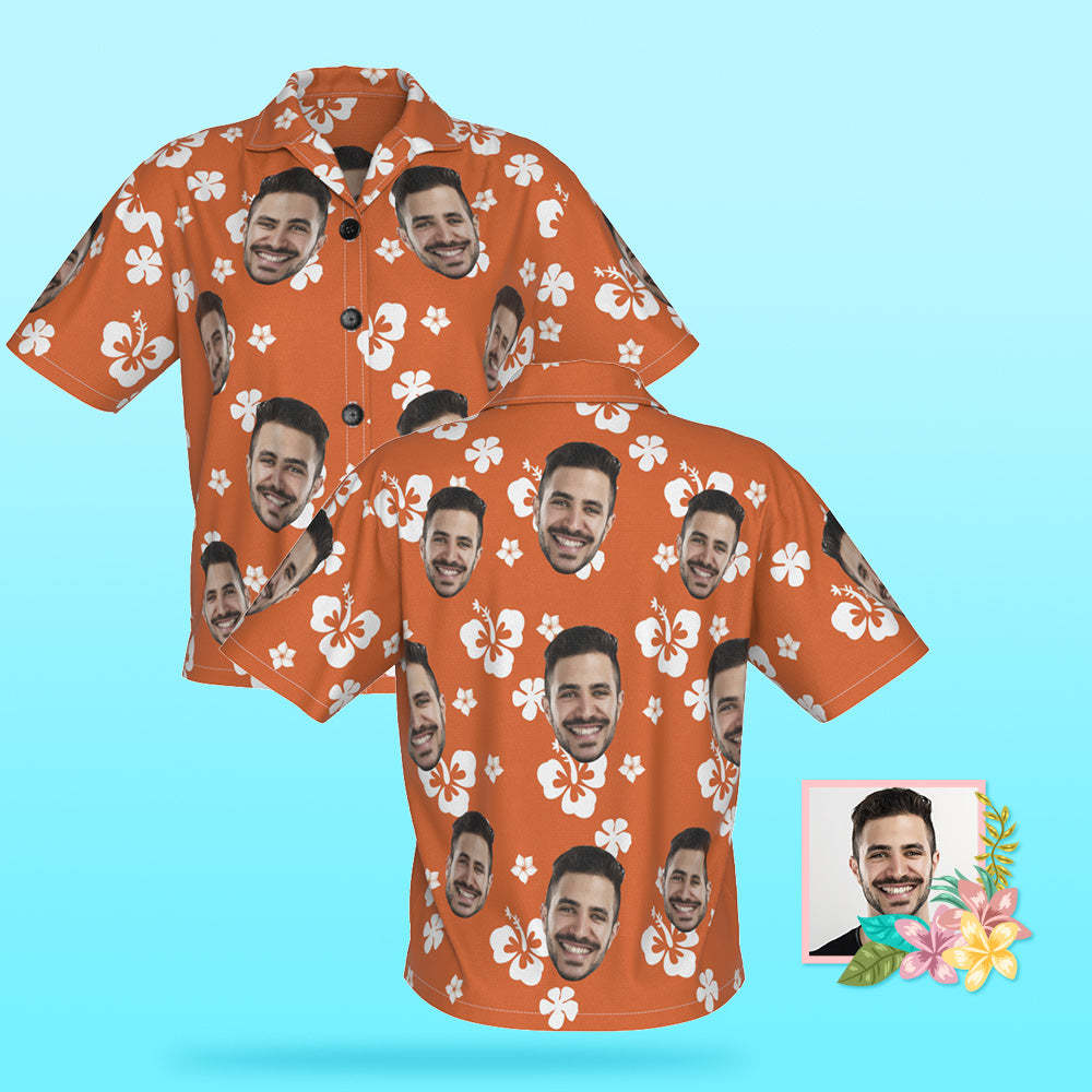 Custom Photo Hawaiian Shirt Beach Vacation Women's Popular All Over Print Hawaiian Beach Shirt Holiday Gift Hibiscus - MyFaceSocksAu