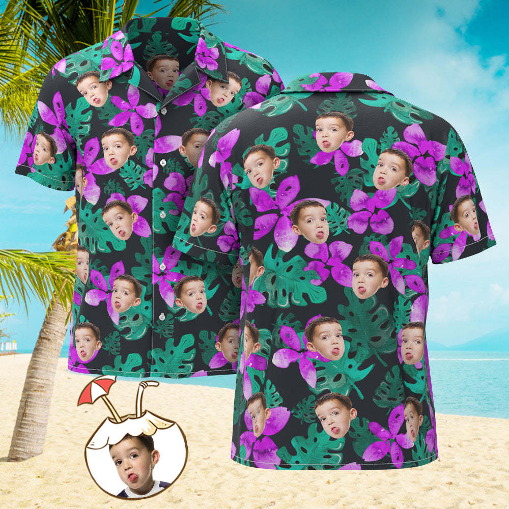Custom Face All Over Print Hawaiian Shirt - myfacesocks