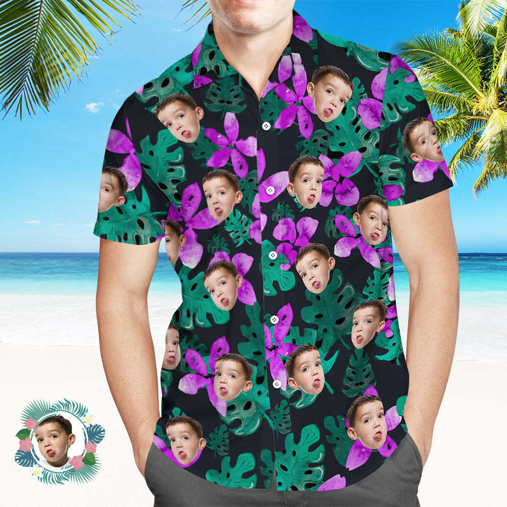 Custom Face All Over Print Hawaiian Shirt - myfacesocks