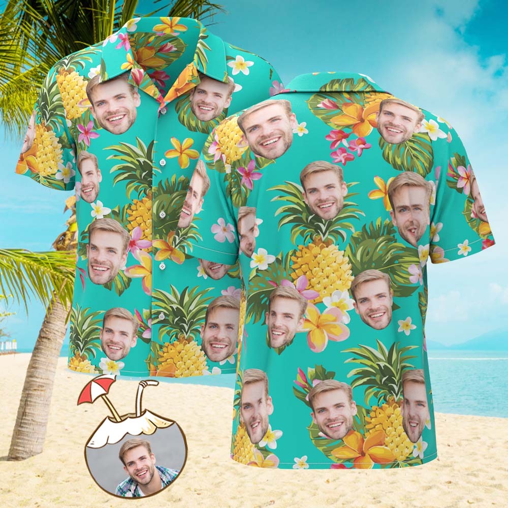 Custom Face All Over Print Hawaiian Shirt - myfacesocks