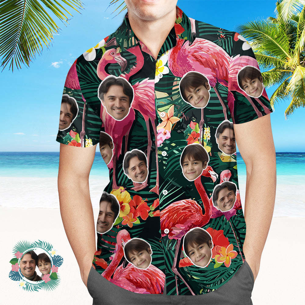 Custom Face All Over Print Hawaiian Shirt - myfacesocks