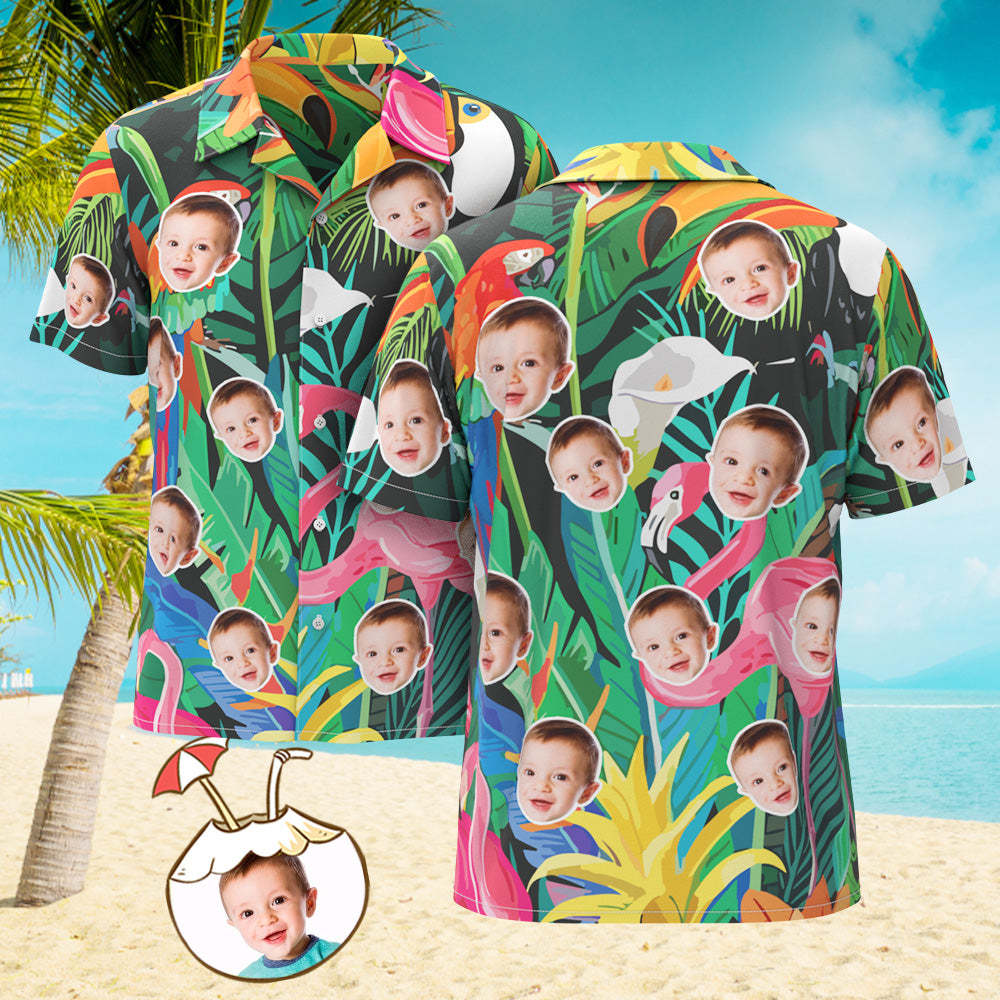 Custom Face All Over Print Hawaiian Shirt - myfacesocks