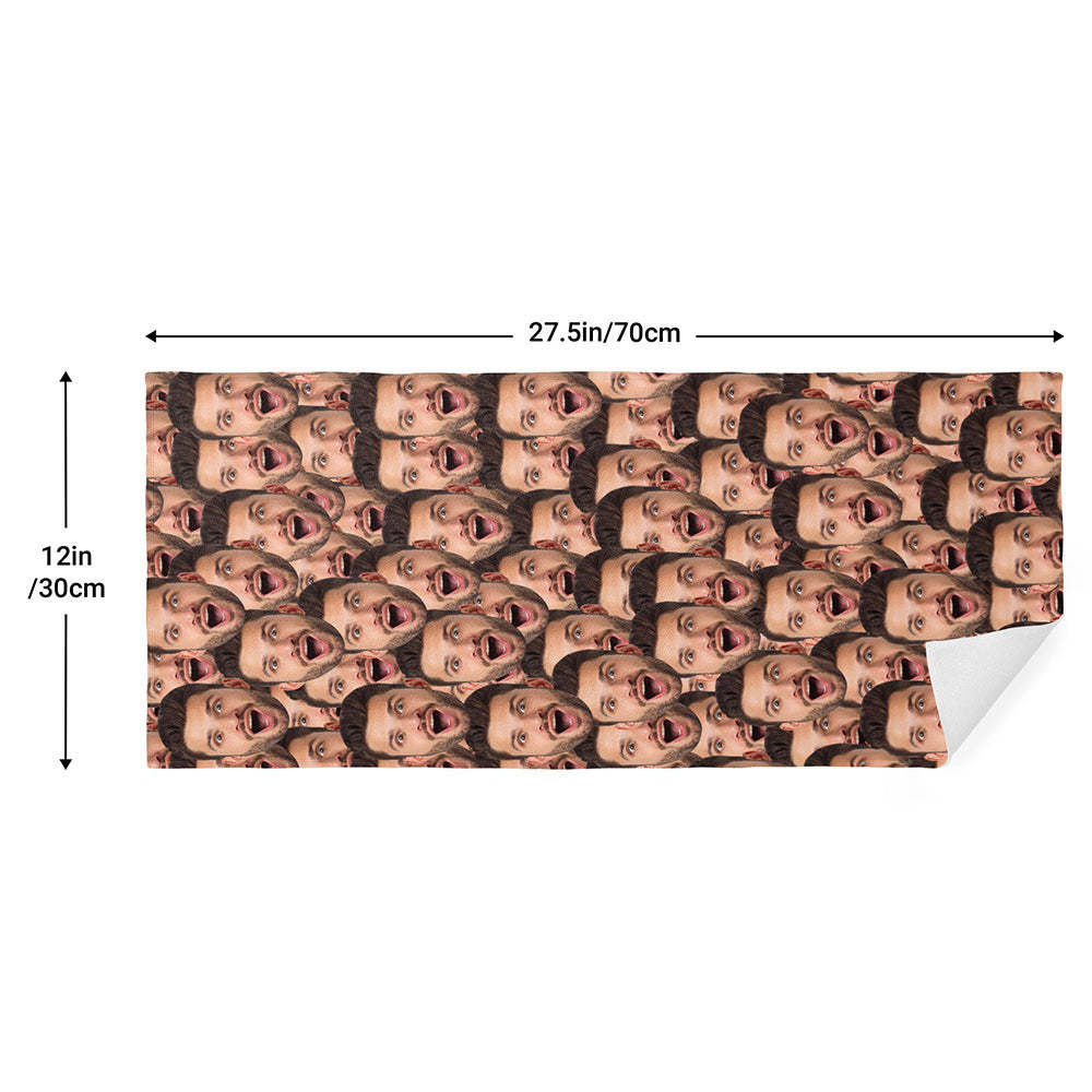 Custom Face Seamless Towel Personalized Photo Towel Funny Gift - MyFaceSocksAu