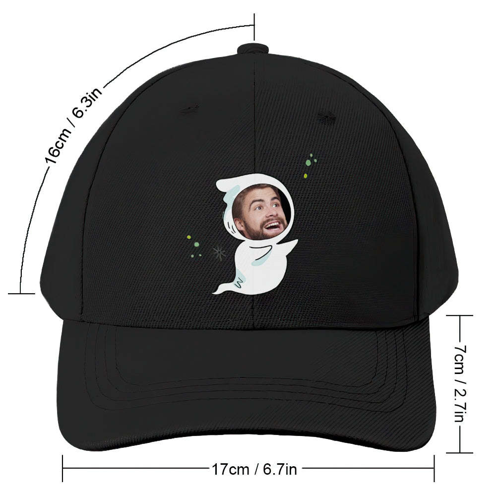 Custom Cap Personalised Face Baseball Caps Adults Unisex Printed Fashion Caps Gift - Ghost - MyFaceSocksAu