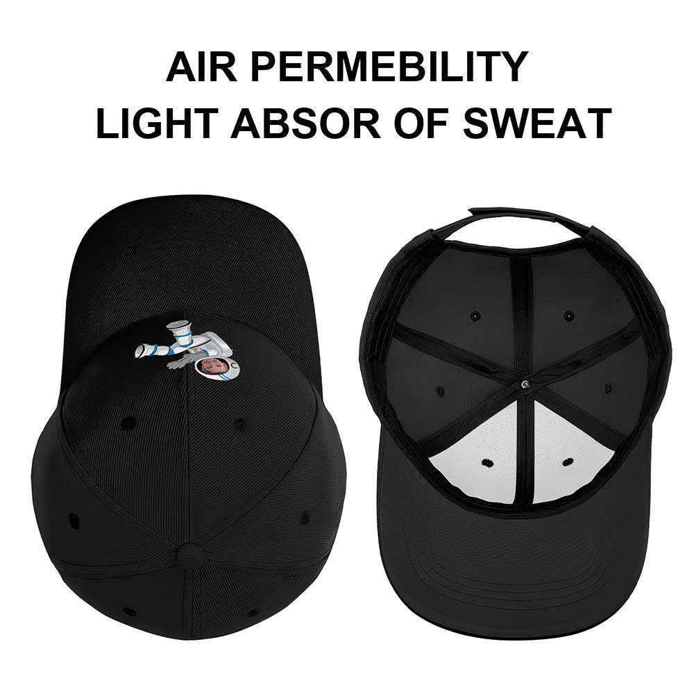 Custom Cap Personalised Face Baseball Caps Adults Unisex Printed Fashion Caps Gift - Astronaut - MyFaceSocksAu