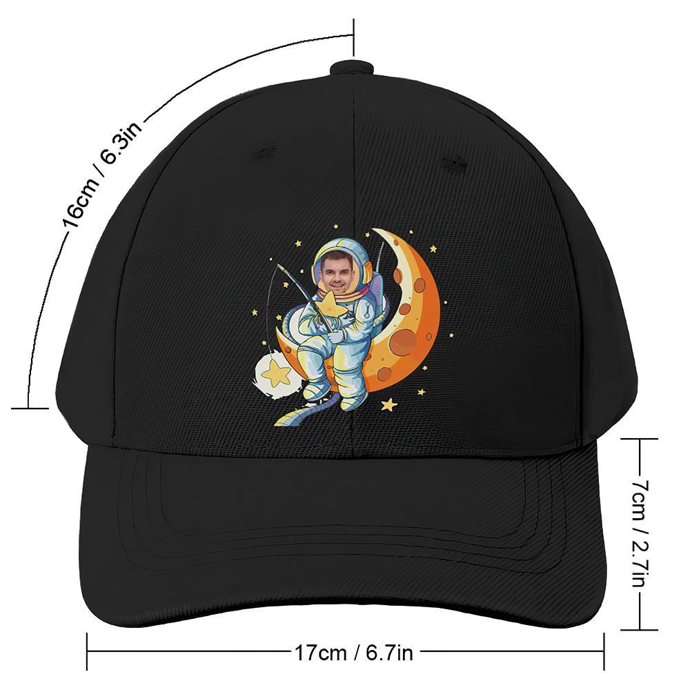 Custom Cap Personalised Face Baseball Caps Adults Unisex Astronaut Printed Fashion Caps Gift - MyFaceSocksAu