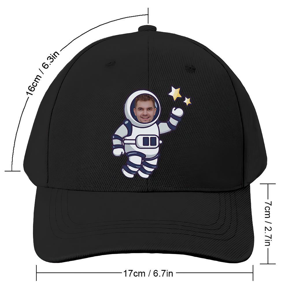 Custom Cap Personalised Face Baseball Caps Astronaut Printed Fashion Caps Gift Adults Unisex - MyFaceSocksAu