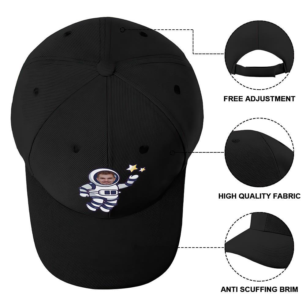 Custom Cap Personalised Face Baseball Caps Astronaut Printed Fashion Caps Gift Adults Unisex - MyFaceSocksAu