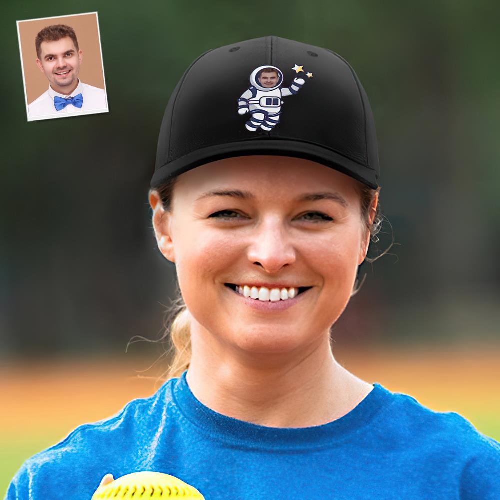 Custom Cap Personalised Face Baseball Caps Astronaut Printed Fashion Caps Gift Adults Unisex - MyFaceSocksAu