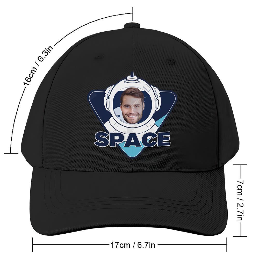Custom Cap Personalised Face Baseball Caps with Text Adults Unisex Printed Fashion Caps Gift - Astronaut - MyFaceSocksAu