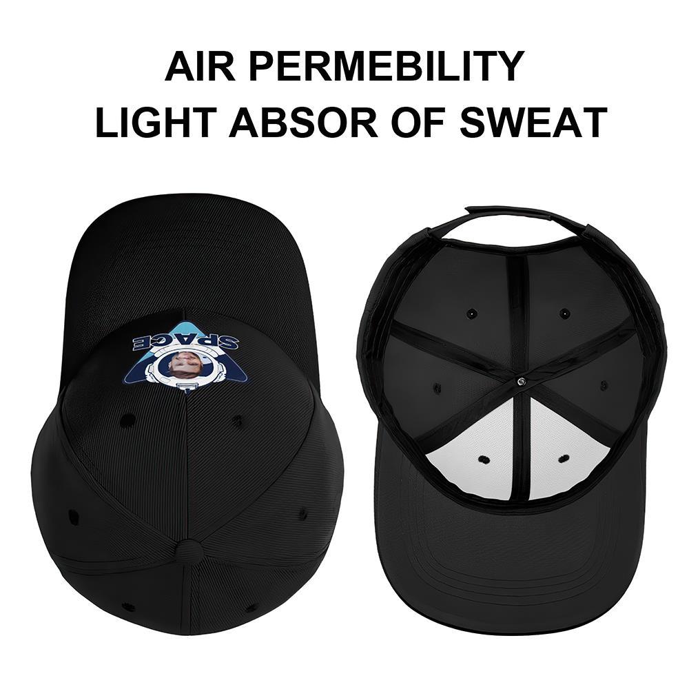 Custom Cap Personalised Face Baseball Caps with Text Adults Unisex Printed Fashion Caps Gift - Astronaut - MyFaceSocksAu