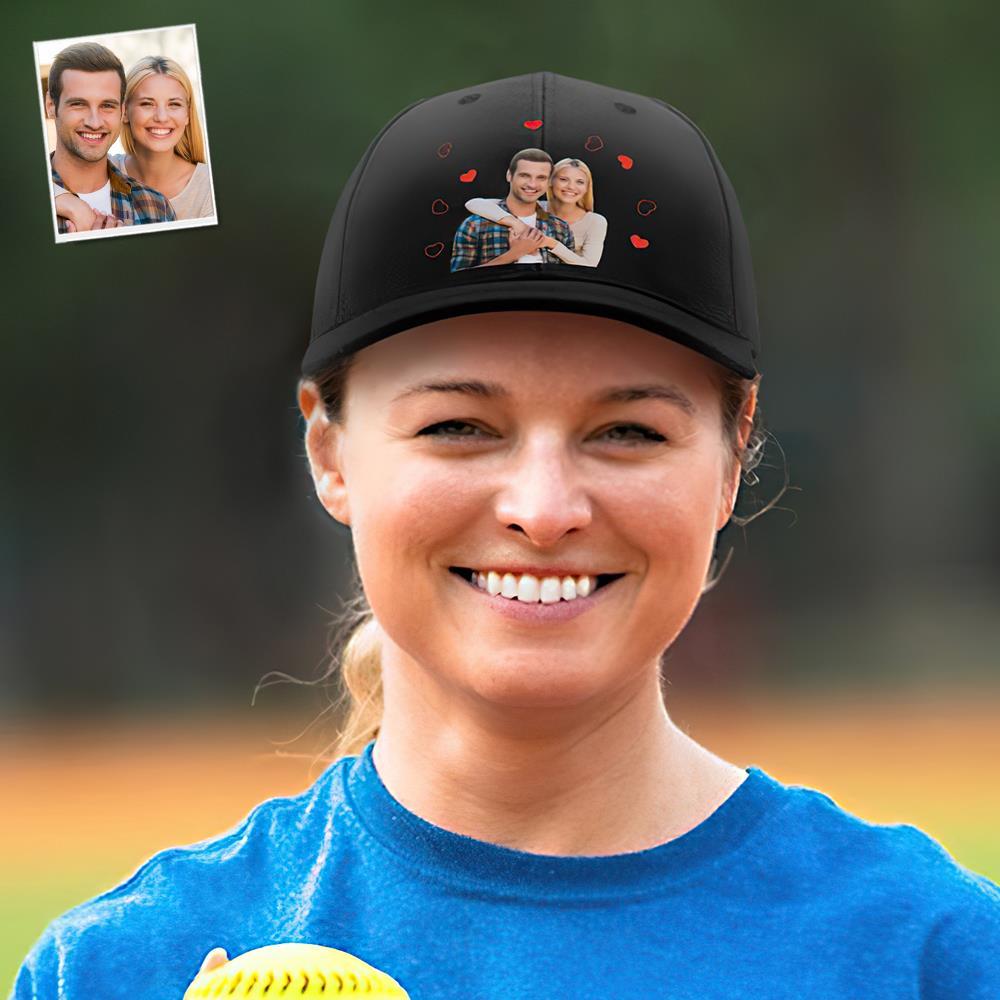 Custom Cap Personalised Photo Baseball Caps Adults Unisex Printed Fashion Caps Gift - Couples - MyFaceSocksAu