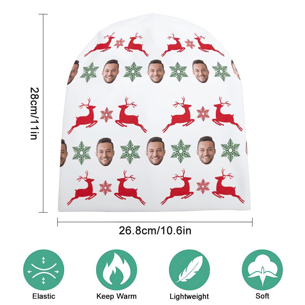 Custom Full Print Pullover Cap Personalized Photo Beanie Hats Christmas Gift for Boyfriend - MyFaceSocksAu