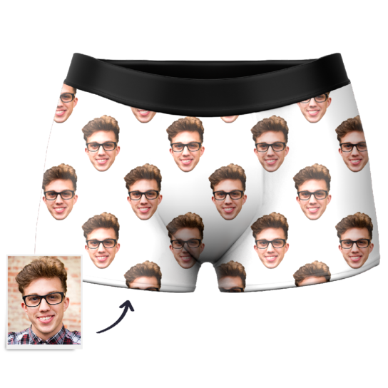 Men's Custom Colorful Face Boxer Shorts - My Face Socks AU