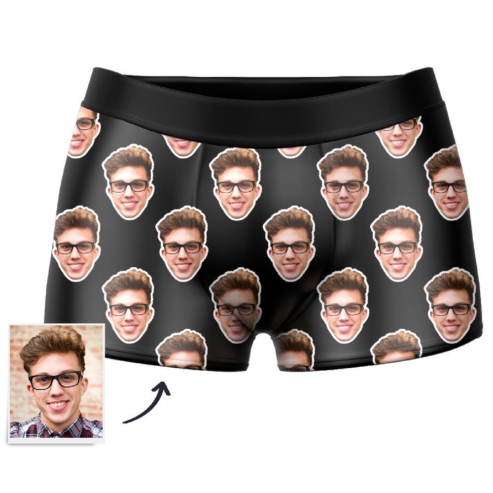 Men's Custom Colorful Face Boxer Shorts 3D Online Preview Personalized LGBT Gifts - MyFaceSocksAu