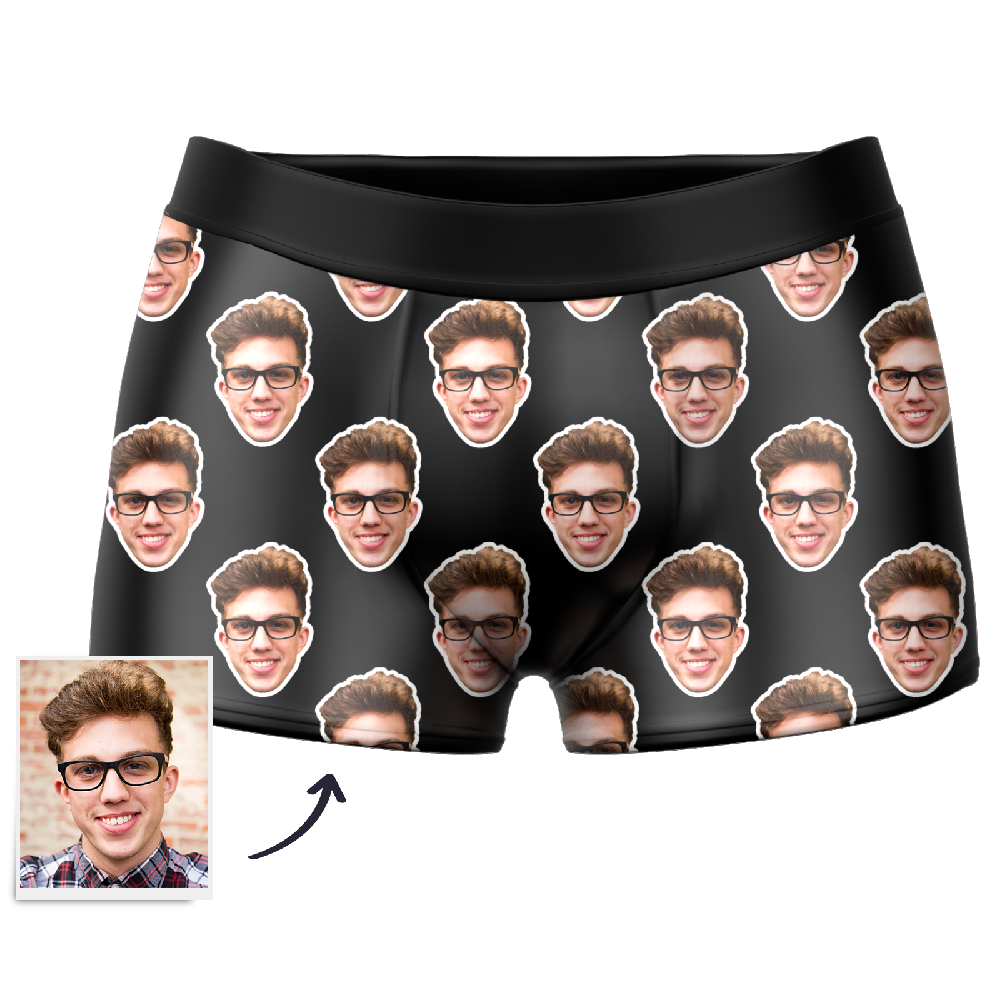 Men's Custom Colorful Face Boxer Shorts - My Face Socks AU