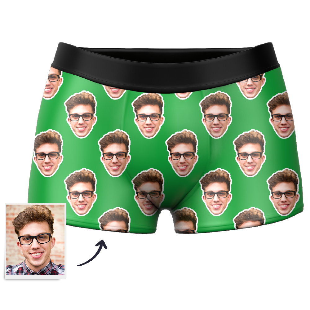 Men's Custom Colorful Face Boxer Shorts - My Face Socks AU