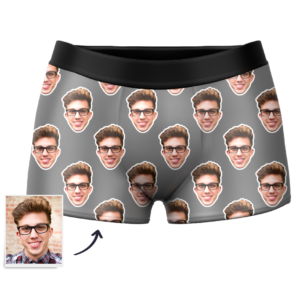 Men's Custom Colorful Face Boxer Shorts 3D Online Preview Personalized LGBT Gifts - MyFaceSocksAu