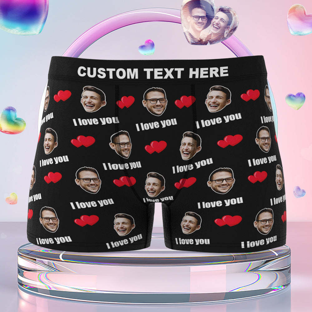 Couple Men's Custom Love Boxer Shorts Personalized LGBT Gifts - MyFaceSocksAu