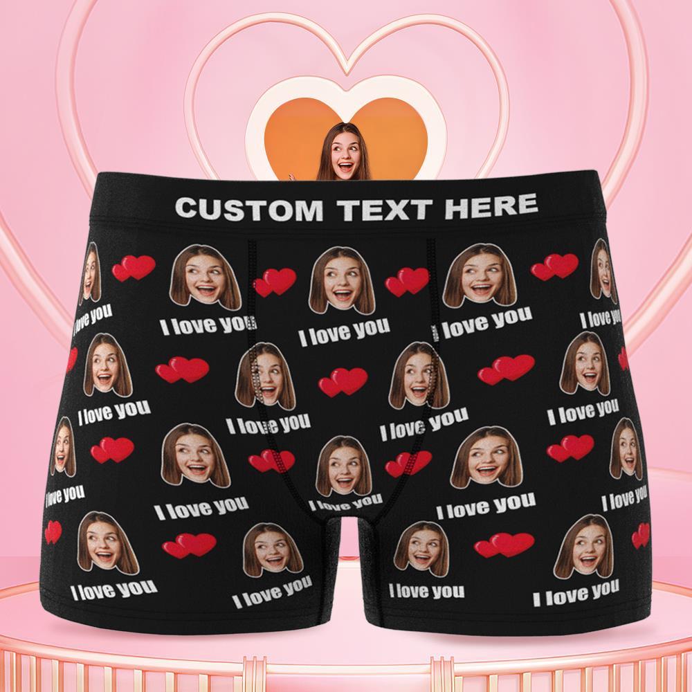 Couple Men's Custom Love Boxer Shorts Personalized LGBT Gifts - MyFaceSocksAu