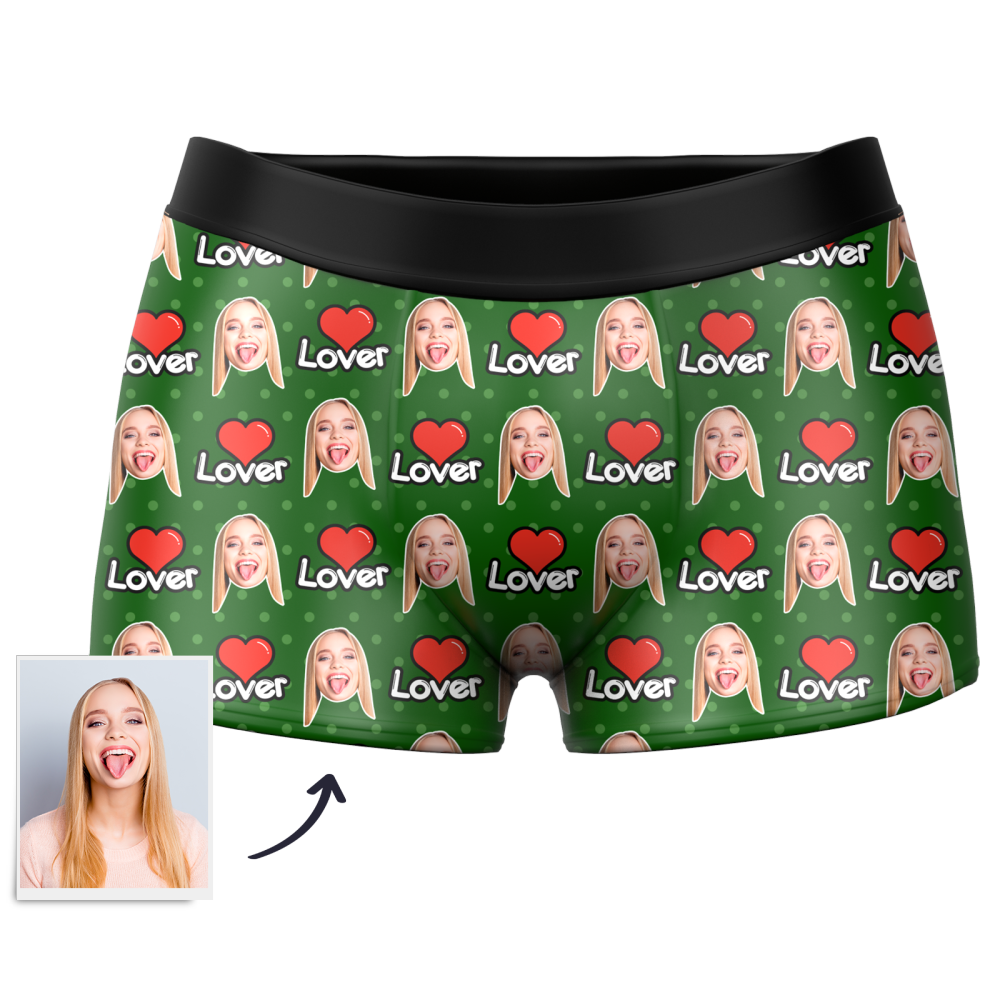 Men's Custom Face Colorful Boxer 3D Online Preview - Love Personalized LGBT Gifts - MyFaceSocksAu
