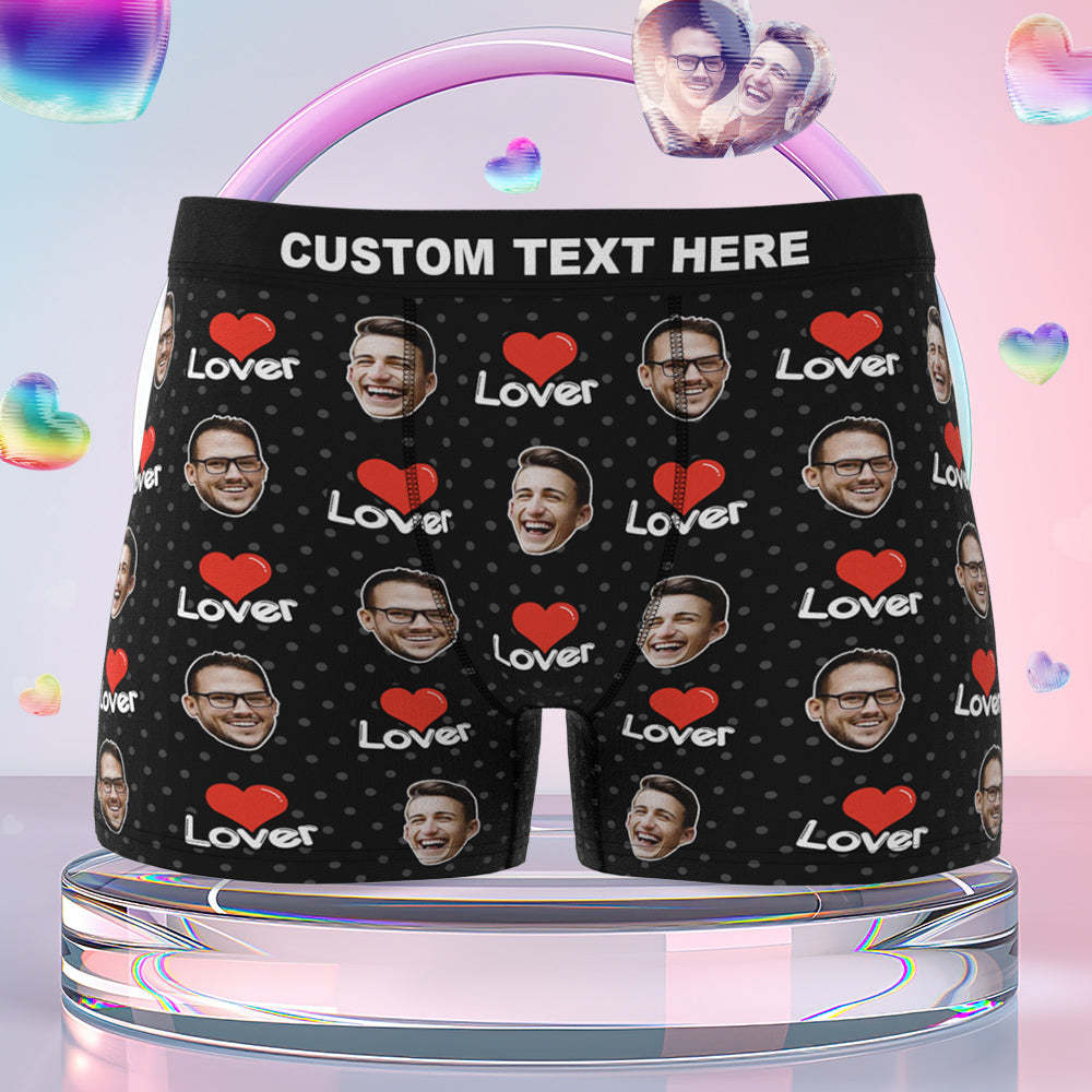 Men's Custom Face Colorful Boxer 3D Online Preview - Love Personalized LGBT Gifts - MyFaceSocksAu