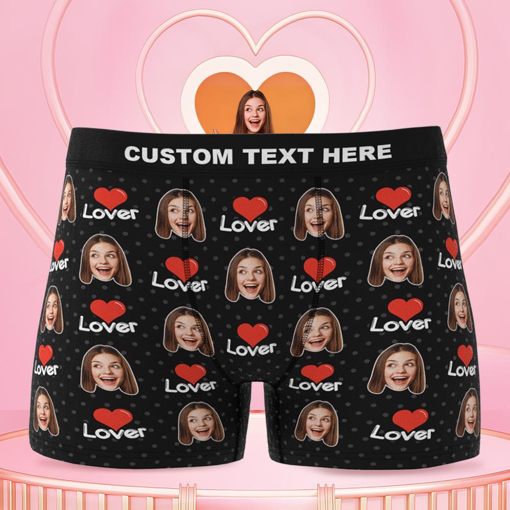 Men's Custom Face Colorful Boxer 3D Online Preview - Love Personalized LGBT Gifts - MyFaceSocksAu