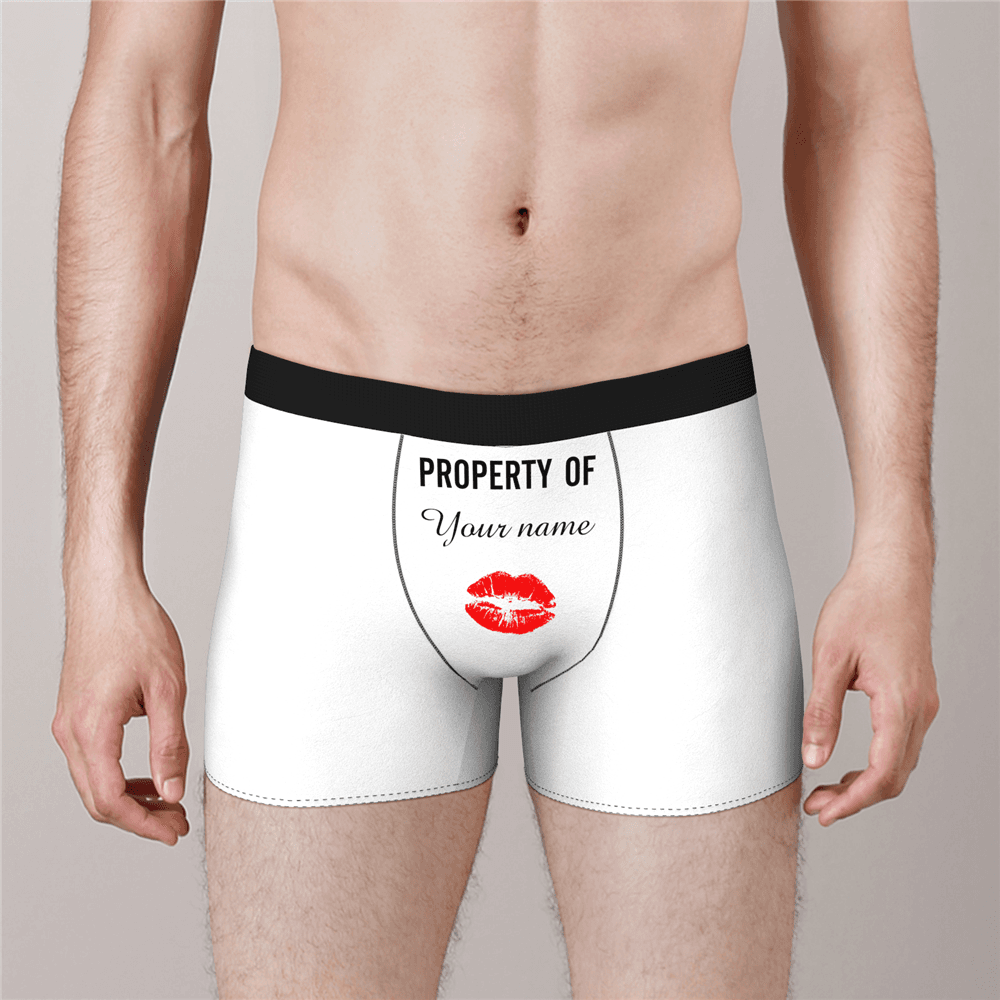 Custom Boxer Shorts - Property of Yours - MyFaceSocksAU
